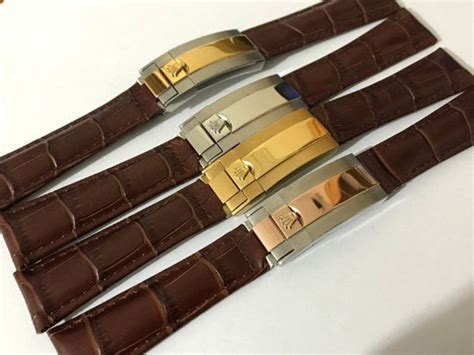 rolex watch brown leather strap|best leather strap for rolex.